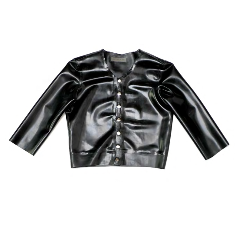 Monique Fei Cropped Latex Cardi