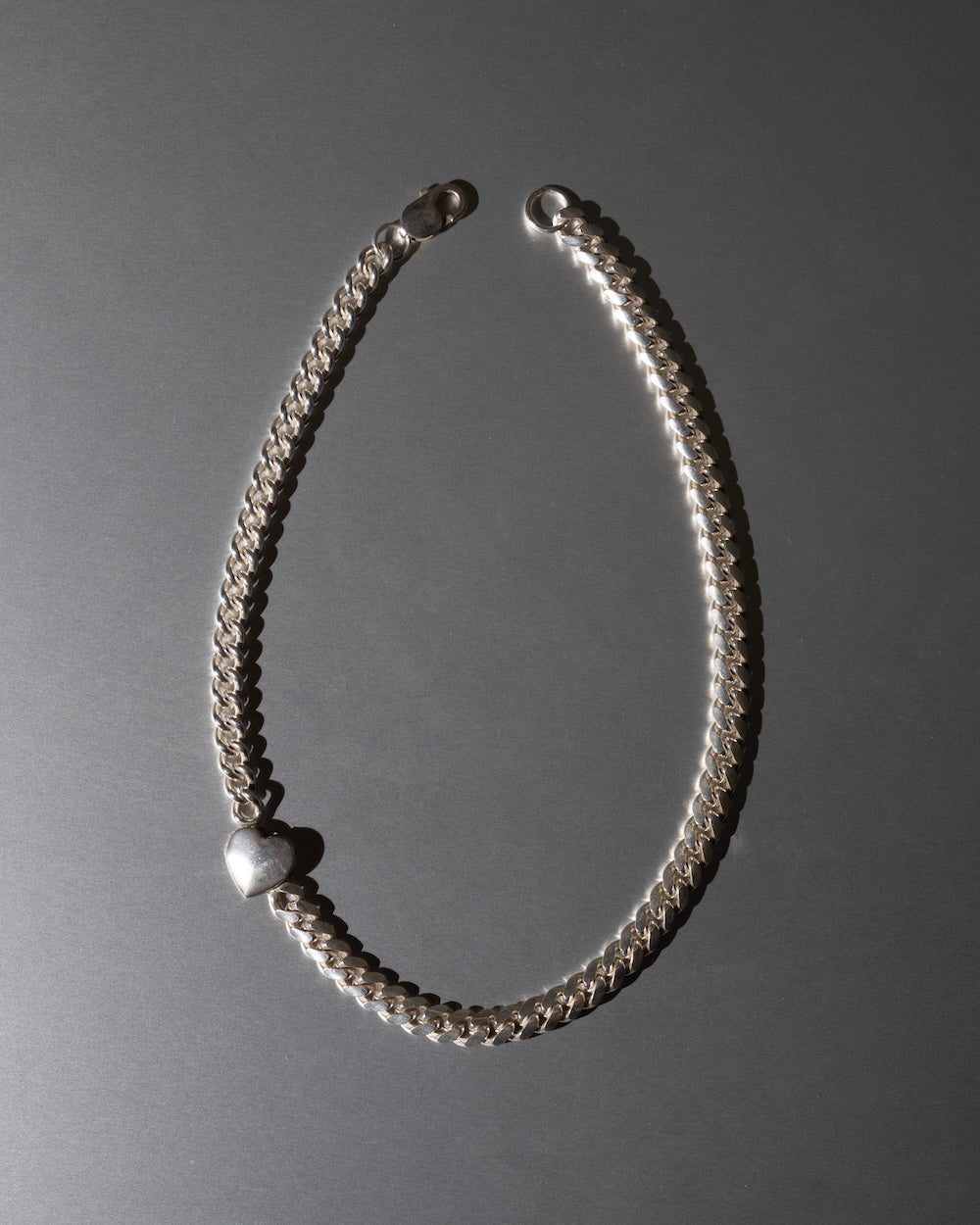 CC-Steding Heart Locket in Medium Curb Chain