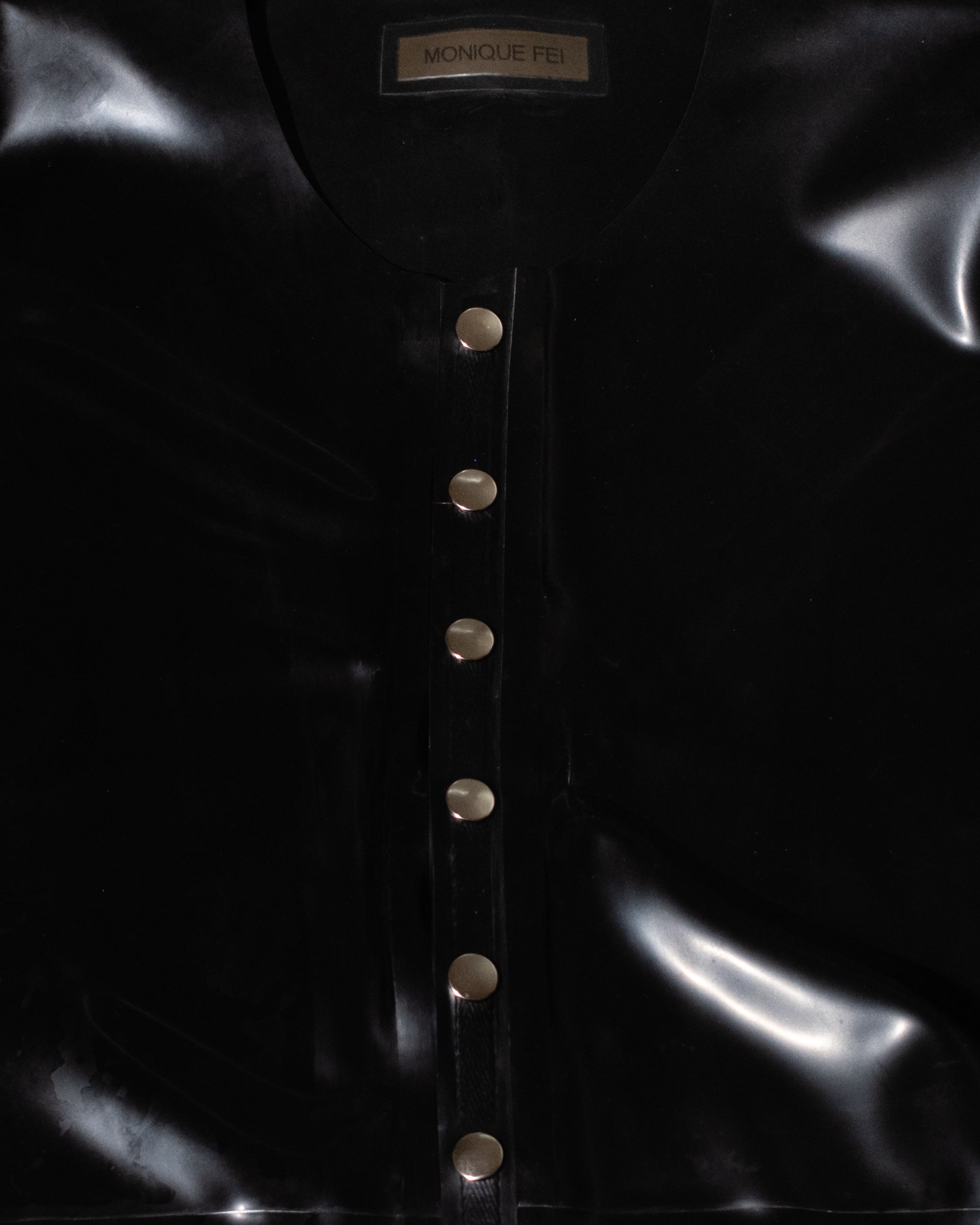 Monique Fei Cropped Latex Cardi